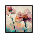 Elegant Pink Floral Big Canvas Wall Painting