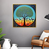 Tribal Gond Art Tree of Life Canvas Wall Painting