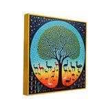 Tribal Gond Art Tree of Life Canvas Wall Painting