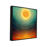 Celestial Radiance - Abstract Sun & Sky Modern Canvas Wall Painting