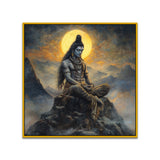 Meditating Lord Shiva Spiritual Canvas Wall Painting
