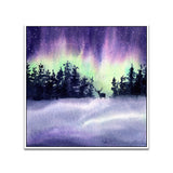 Silent Aurora – Northern Lights Nature-Inspired Canvas Wall Painting