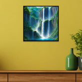 Multi-Layered Waterfall Nature Canvas Wall Painting