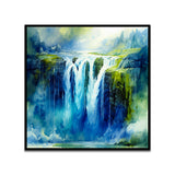 Celestial Falls – Fantasy Waterfall Vastu Canvas Wall Painting