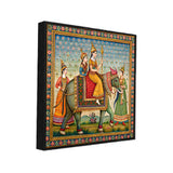 Traditional Indian Elephant Madhubani Canvas Wall Painting