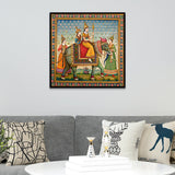 Traditional Indian Elephant Madhubani Canvas Wall Painting