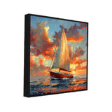 Sailing Into the Sunset Canvas Wall Painting for Home and Office Décor