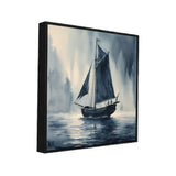 Black & White Sailboat Canvas Wall Painting