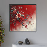 Spring Bloom Floating Framed Floral Canvas Wall Painting