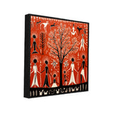 Digital Printed Warli Art Canvas Wall Painting for Home Décor