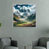 Sacred Serenity Mount Kailash Meditation Gathering Canvas Wall Painting