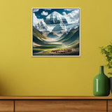 Sacred Serenity Mount Kailash Meditation Gathering Canvas Wall Painting