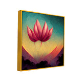 Mystic Lotus Bloom Vibrant Lotus Flower Canvas Wall Painting