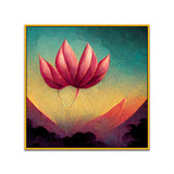 Mystic Lotus Bloom Vibrant Lotus Flower Canvas Wall Painting