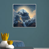 Lord Shiva Meditation Near Kailash Mountain Canvas Wall Painting