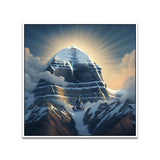 Lord Shiva Meditation Near Kailash Mountain Canvas Wall Painting