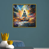 Lord Shiva Cosmic Meditation Canvas Wall Painting for Wall Décor