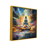 Lord Shiva Cosmic Meditation Canvas Wall Painting for Wall Décor