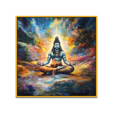 Lord Shiva Cosmic Meditation Canvas Wall Painting for Wall Décor