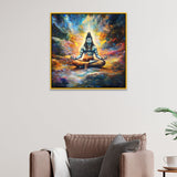 Lord Shiva Cosmic Meditation Canvas Wall Painting for Wall Décor