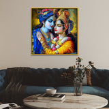 Radha Krishna Divine Love Canvas Wall Painting