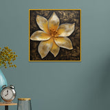 Luxury 3D Golden Flower Canvas Wall Painting for Home Décor