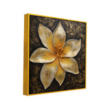 Luxury 3D Golden Flower Canvas Wall Painting for Home Décor