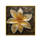 Luxury 3D Golden Flower Canvas Wall Painting for Home Décor