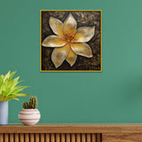 Luxury 3D Golden Flower Canvas Wall Painting for Home Décor