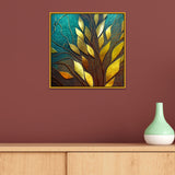 Golden Leaf 3D Texture Modern Canvas Wall Painting