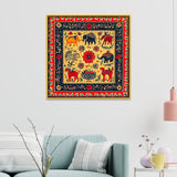 Traditional Madhubani Folk Art Canvas Painting for Home and Office Décor