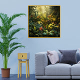 Mystical Tropical Jungle Canvas Wall Painting