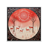 Vintage Christmas Canvas Wall Painting with Warm Festive Vibes