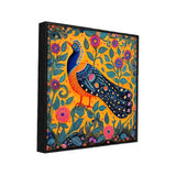 Colorful Traditional Motifs Madhubani Painting with Intricate Folk Designs