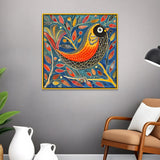 Vibrant Indian Art Madhubani Design Canvas Wall Decorative Painting