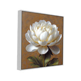Elegant 3d White Flower Canvas Painting for Wall Decor