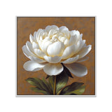 Elegant 3d White Flower Canvas Painting for Wall Decor