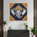 Tanjore Madhubani Indian Traditional Art with Gold and Silver Canvas Wall Painting