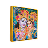 Radha Krishna Square Religious Canvas Painting for Wall Décor