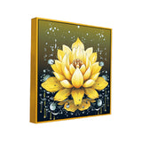Elegant Yellow Floral Square Canvas Wall Painting