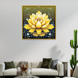 Elegant Yellow Floral Square Canvas Wall Painting