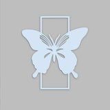 Modern Butterfly Art Backlit Wooden Wall Decor with LED Night Light Walnut Finish