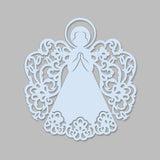 Fairy Angel Backlit Wooden Wall Hanging with LED Night Light Walnut Finish