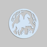 Ghost Rider Backlit Wooden Wall Decor with LED Night Light Walnut Finish