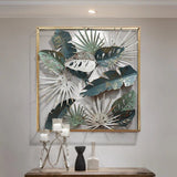 Elaeagnus Angustifolia And Lupin Leaves Frame Metal Wall Art