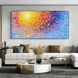 Large Abstract Sunset Seascape Canvas Wall Paintings