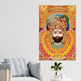 Indian Religious Khatu Shyam Ji Canvas Wall Painting Hindu Devotional Decor