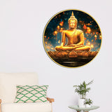 Luxury Gautam Buddha Round Wall Painting