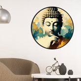 Modern Gautam Buddha Round Wall Painting