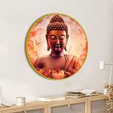 Modern Lord Gautam Buddha Round Wall Art Painting
